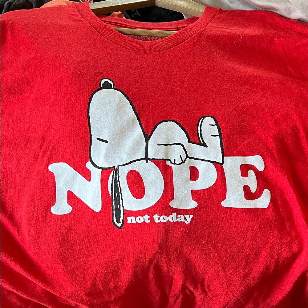 Hybrid Apparel Red Snoopy Graphic Tee
